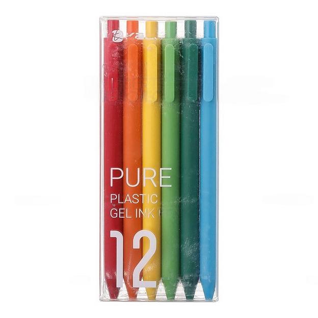 Набор гелевых ручек Xiaomi KACO Pure Plastic Gel Ink Pen К1015 12 шт. (цветные) ОПТ фото 2