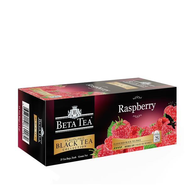 Чай чёрный в пакетиках «Бета Чай Малина» («Beta Tea Raspberry») 25×1.5 г фото 1