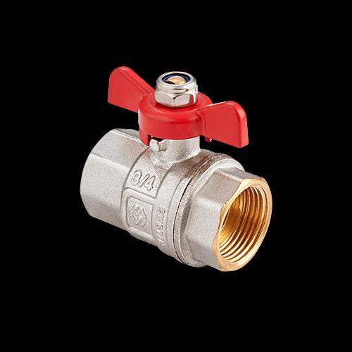 Кран шаровый 3/4' ВВ ручка бабочка фото 1