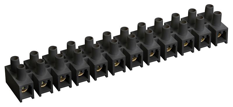 Iek UZV5-015-06 Зажим винтовой ЗВИ-15 н/г 4,0-10мм2 12пар ИЭК черные фото 1