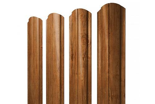 Штакетник металлический полукруглый Slim 0,45 мм Print РФ фото 1