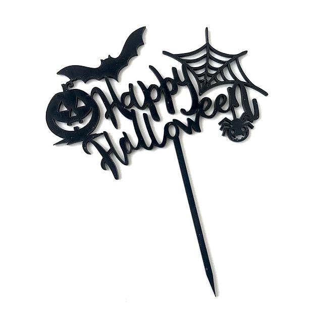 Топпер Happy Halloween 4 черный пластик  фото 2