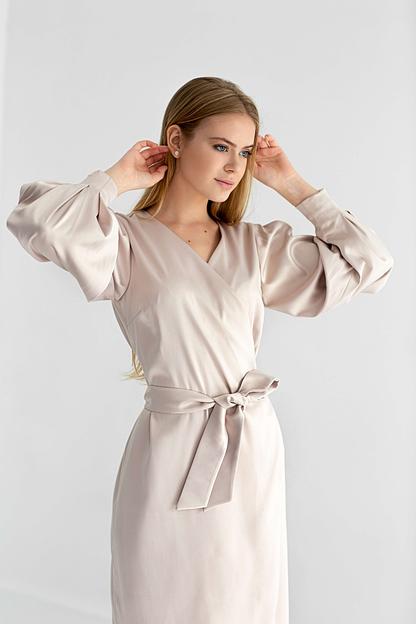 Платье «Грейс» цвет пудра ОПТ фото 1