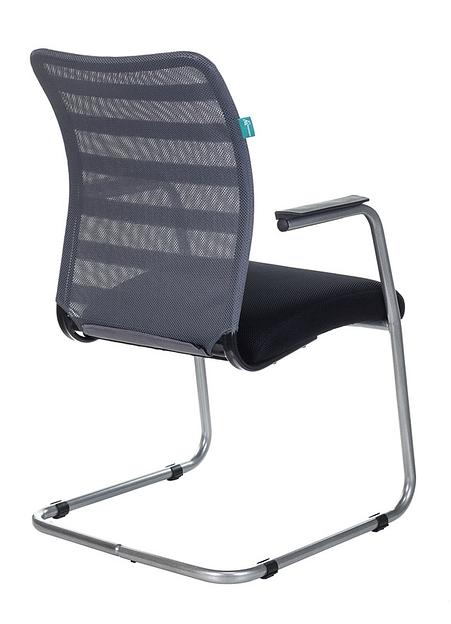 Кресло Бюрократ CH-599AV серый TW-32K03 сиденье черный TW-11 сетка/ткань полозья металл металлик фото 4