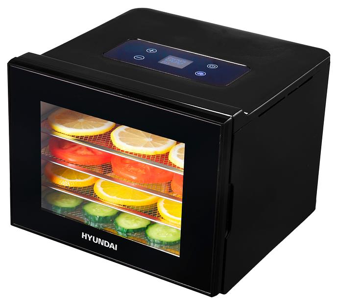 Сушка для фруктов и овощей Hyundai HYFD-1204 8под. 400Вт черный фото 1