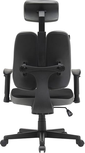 Кресло Cactus CS-CHR-MC03-BKGY черный/серый с подголов. крестов. пластик пластик черный фото 5