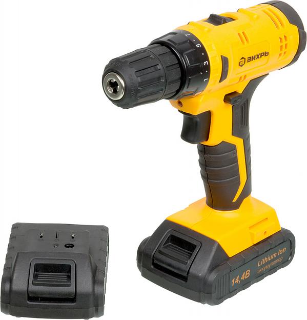 Дрель-шуруповерт Вихрь ДА-14Л-2KА аккум. патрон:быстрозажимной (кейс в комплекте) фото 2