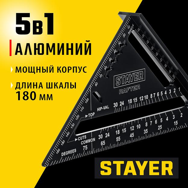STAYER 170 мм, 5-в-1, универсальный кровельный угольник, Professional (34306-17) фото 2