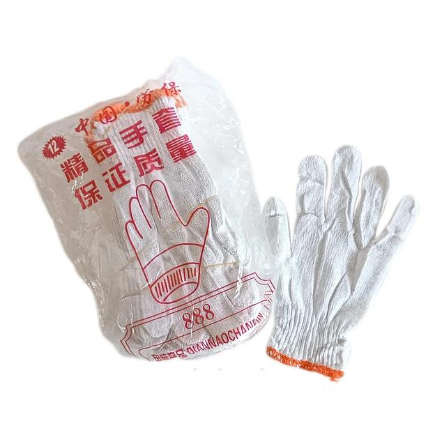 Перчатки хлопчатобумажные, размер М, упаковка 12 пар ОПТ фото 1