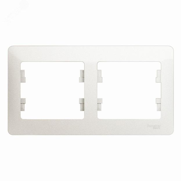 Systeme electric GSL000602 GLOSSA 2-постовая РАМКА, горизонтальная, ПЕРЛАМУТР фото 1