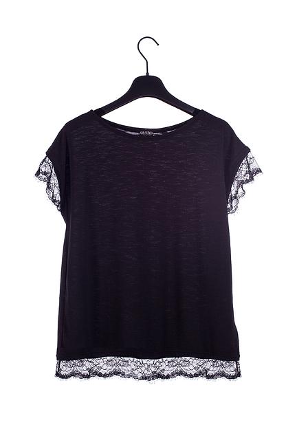 Футболка Crystal Travel «T-shirt pizzo al nero» ОПТ фото 1