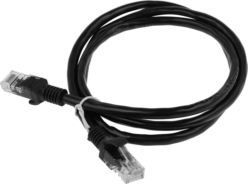 Патч-корд PP6U-1M/BK 10000G UTP 4 пары cat6 CCA molded 1м черный RJ-45 (m)-RJ-45 (m) фото 2