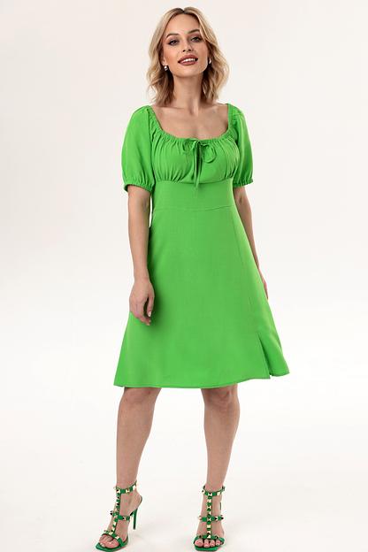 Платье штапель  6074/03/Зеленый лайм  фото 5