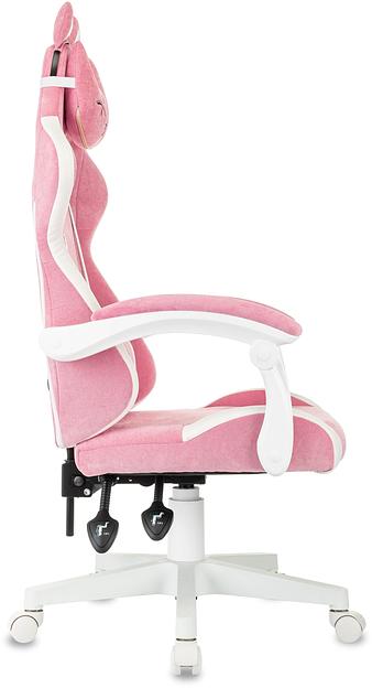 Кресло игровое Knight Kitty W розовый/молочный крестов. пластик белый фото 4