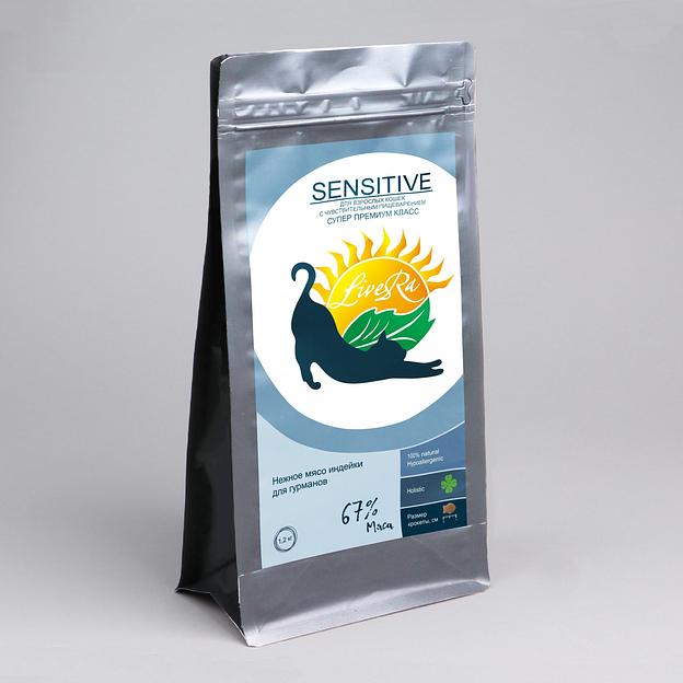 Полнорационный корм для взрослых кошек с чувствительным пищеварением «Sensitive» фото 1