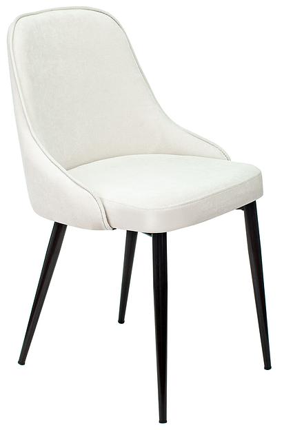 Стул для кухни Бюрократ KF-5_2 комплект 2шт молочный Velvet 20 металл черный на ножках (KF-5/VELV20_2) фото 2