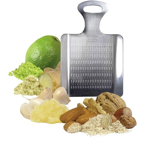 Терка 11*7 см. нерж. плоская для чеснока и орехов Tellier /1/6/ фото 1