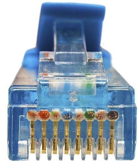 Патч-корд Suprlan 10-0149 UTP RJ-45 вил.-вилка RJ-45 кат.5E 3м синий LSZH 0.483AWG фото 2