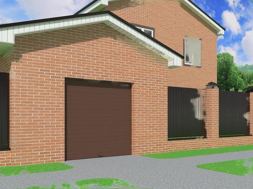 Секционные подъемные ворота Дорхан с пружинами растяжения RSD01BIW-SC ОПТ фото 1