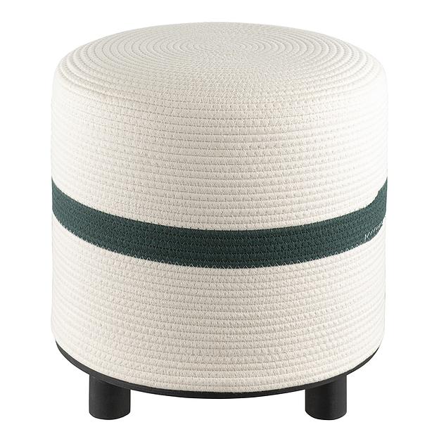 Пуф Andrin, светло-бежевый/зеленый фото 5