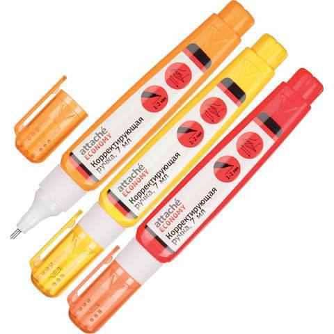 Корректирующая ручка, 7 мл, металлический наконечник, Attache Economy фото 1