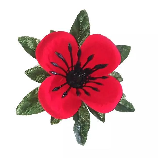 Головка розы Драгостица барх. с листом 2сл 14,5см 400Б-л068-186Ч-173 1/30 фото 3