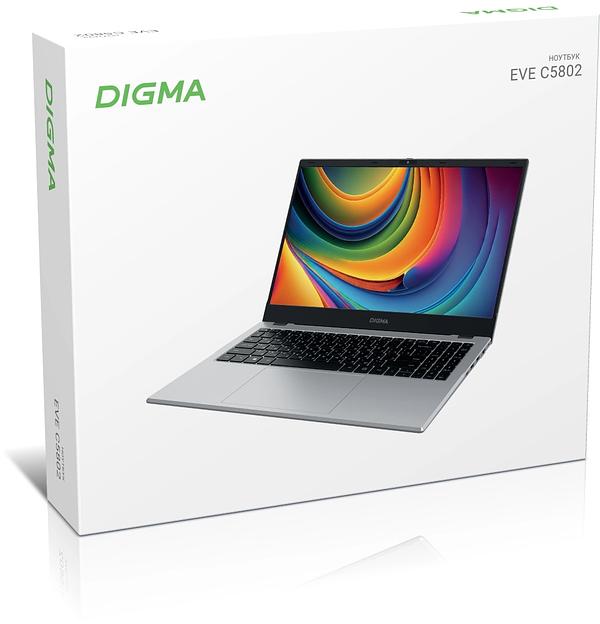 Ноутбук Digma EVE C5802 N100 8Gb SSD256Gb Intel UHD Graphics 15.6" IPS FHD (1920x1080) Windows 11 Professional silver WiFi BT Cam 5900mAh (DN15N1-8CXW01) фото 7