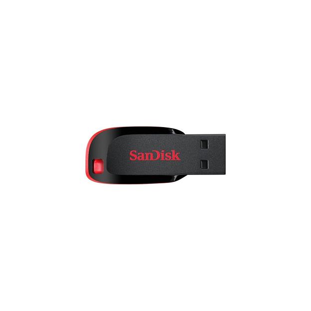 Флешка USB Sandisk Cruzer Blade 128ГБ, USB2.0, черный и красный [sdcz50-128g-b35] фото 1