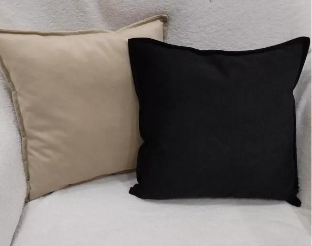 Декоративная подушка на диван 1 шт бежевый цвет ОПТ фото 6