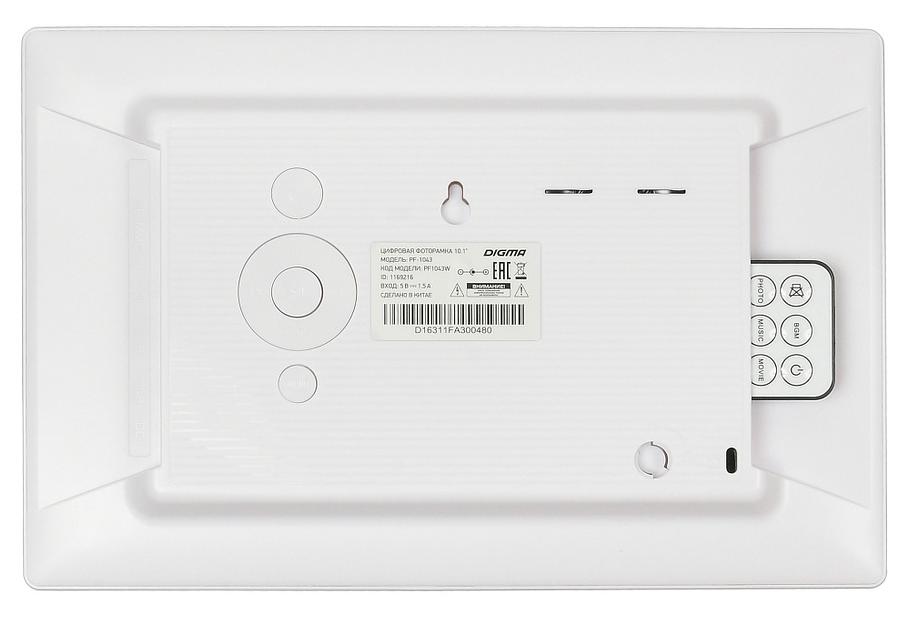 Фоторамка Digma 10.1" PF-1043 IPS 1280x800 белый пластик ПДУ Видео фото 6