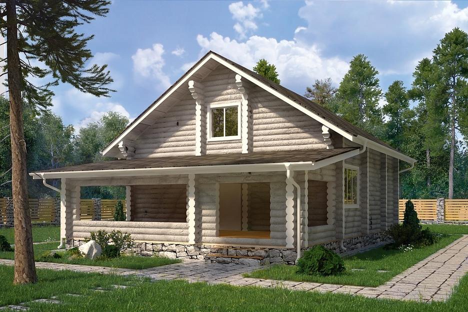 Проект бани - ручная рубка «Бонневиль» фото 1