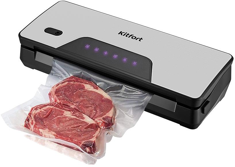Вакуумный упаковщик Kitfort КТ-1517 130Вт серебристый/черный фото 1