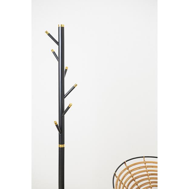 Вешалка напольная Bakken, 180 см, золотистый хром/черная фото 5