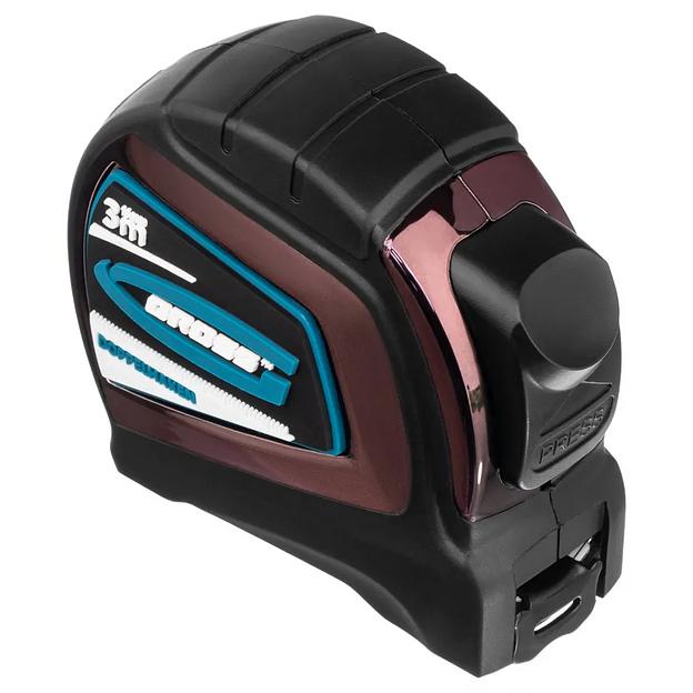 Рулетка Doppelhaken, 3 м x 16 мм, односторонний зацеп, нейлон, двуст. шкала, автоматич фото 1