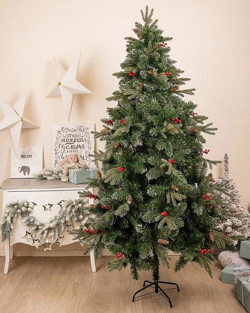 Ель комбинированная с ягодами, шишками и инеем «Элегия» опт фото 10