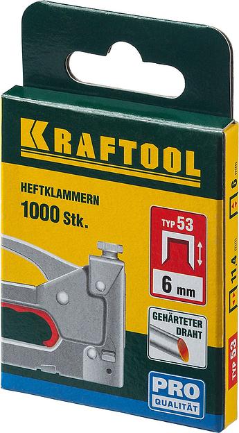 KRAFTOOL скобы тип 53 (A/10/JT21), 18 мм, калибр 23GA. 1000 шт (31670-18) фото 2
