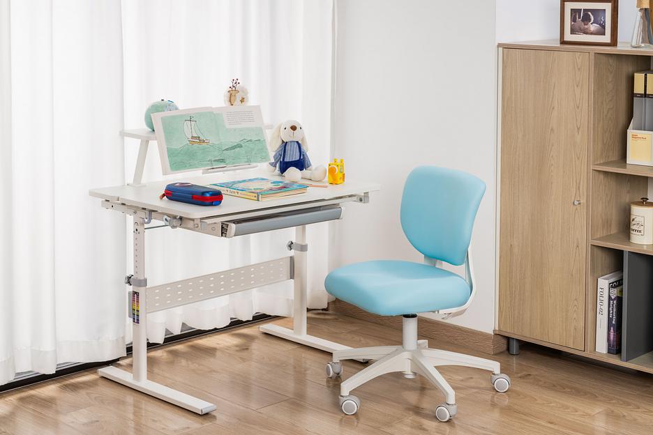 Кресло детское Cactus CS-CHR-3594BL голубой крестов. пластик белый фото 10