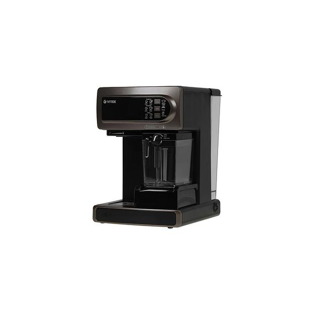 Кофеварка Vitek VT-1517 BN, рожковая, коричневый фото 1