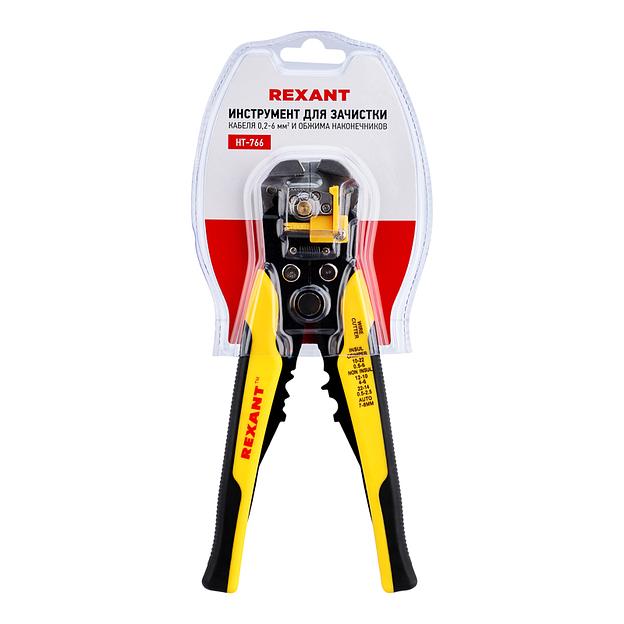 Rexant (12-4005) Инструмент для зачистки кабеля 0.2-6.0 мм? и обжима наконечников (HT-766) (TL-766) фото 4