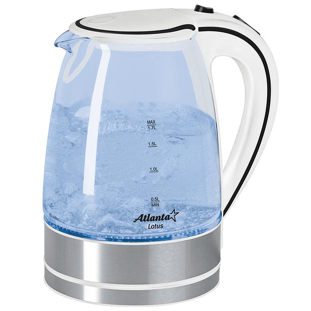 ATH-691 (white) Чайник стеклянный электрический фото 1