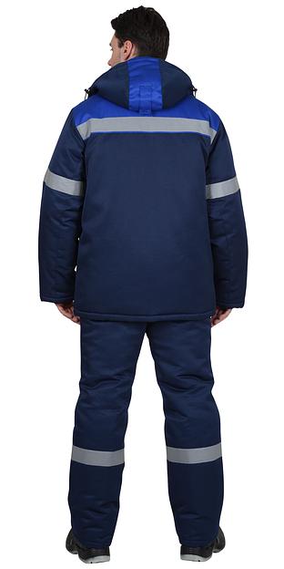 Костюм «Сириус-Рост-Арктика» зимний куртка и брюки, синий с васильковым ОПТ фото 2
