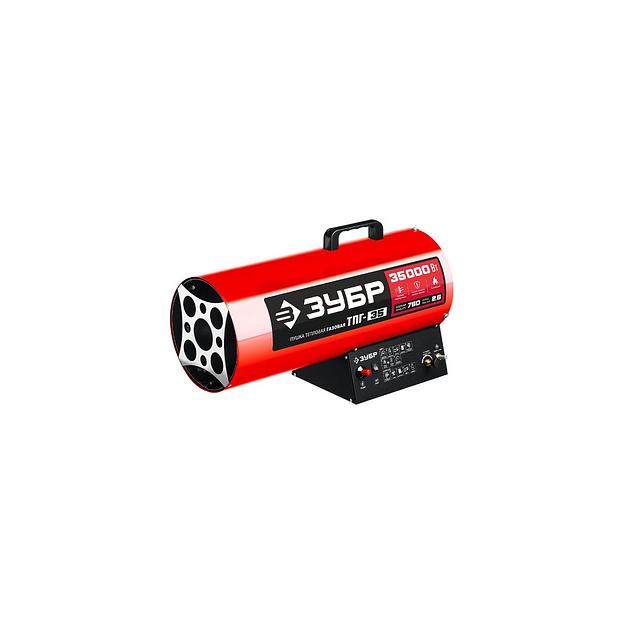 Газовая тепловая пушка Зубр Мастер ТПГ-35, красный фото 1