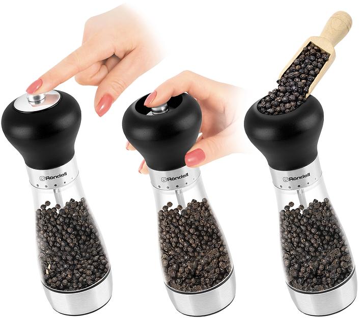 Мельница для перца/соли Rondell Buffalo RD-1503 стальной фото 3