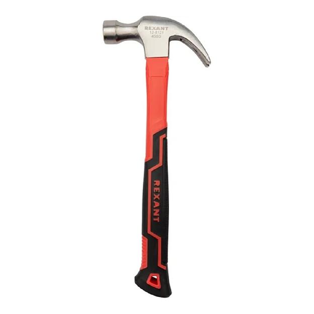 Rexant (12-8121) Молоток-гвоздодер 450г фибергласовая рукоятка фото 1