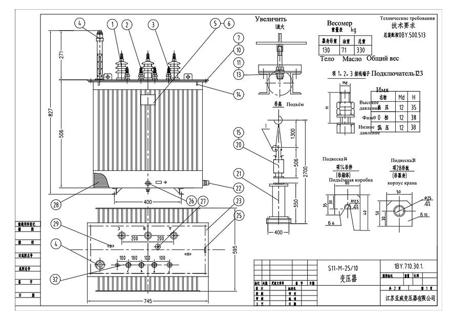 Масляный трансформатор ТМГ-25/10(6)-0,4 кВ ОПТ фото 4