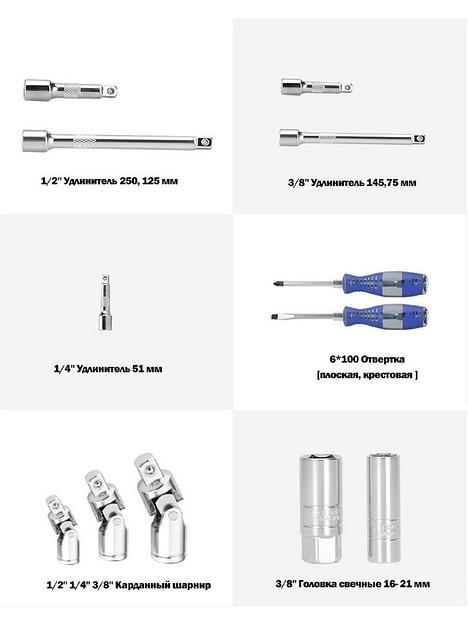 Набор инструментов 121 предмет GOODKING 10121-K фото 5