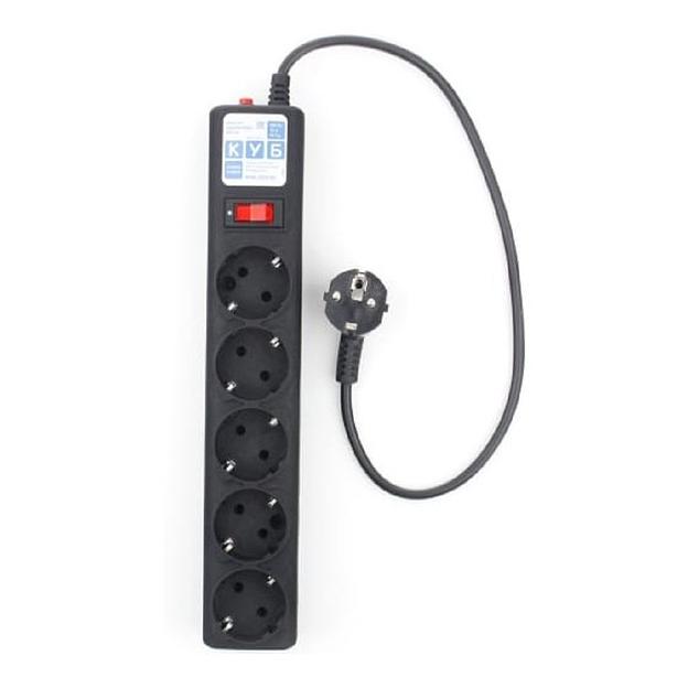 PowerCube Фильтр-удлинитель 5.0м, 5 розеток,10А (SPG5-С1), черный графит фото 1