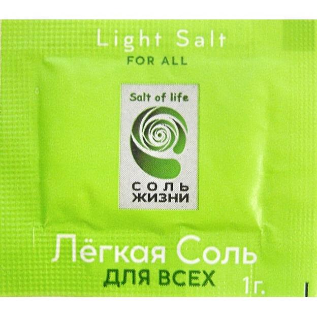 Солезаменитель Соль Жизни «Легкая соль. Для Всех» саше 1 г ОПТ фото 1