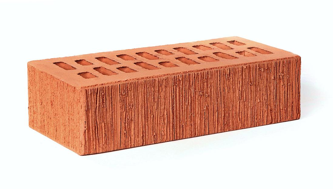 Кирпич лицевой одинарный фактурный «Москва» (Красный) Бархат фото 1