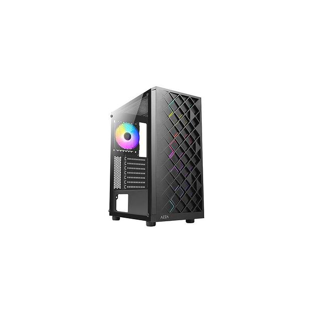 Корпус ATX AZZA Spectra, Midi-Tower, без БП, черный [csaz-280b spectra] фото 1